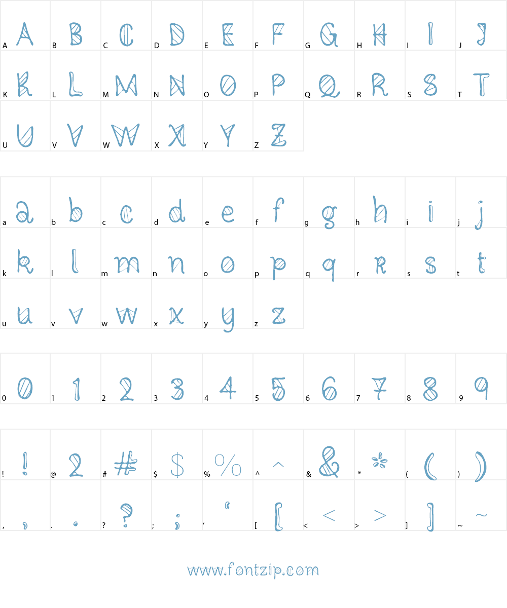 Craziest Deco Regular Font Character